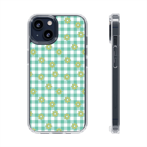 Checkerboard Flower - iPhone Clear Cases iPhone 13 Without gift packaging - phone cases