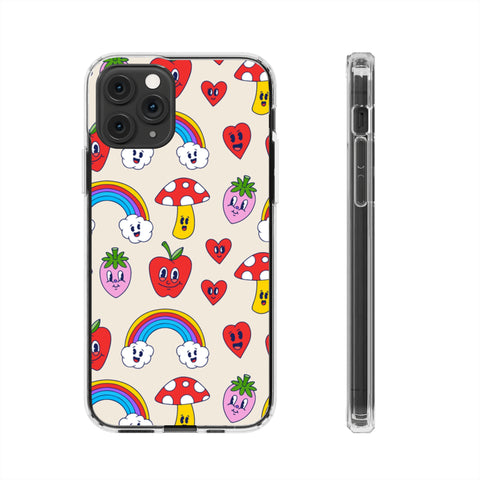 Rainbow With Fruits - iPhone Clear Cases iPhone 11 Pro Without gift packaging - phone cases