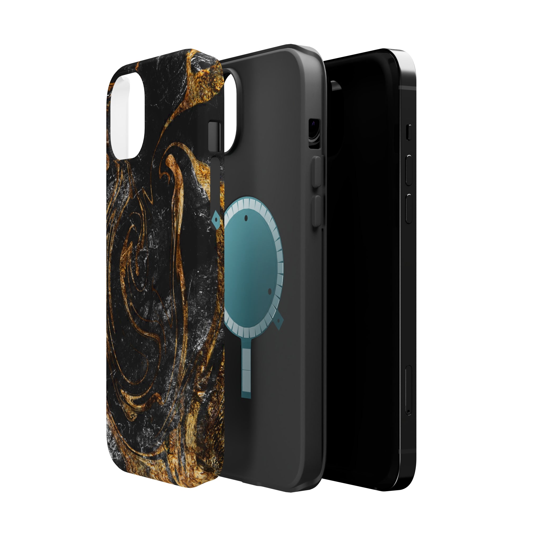 Golden Liquid Marble - MagSafe Cases - phone cases