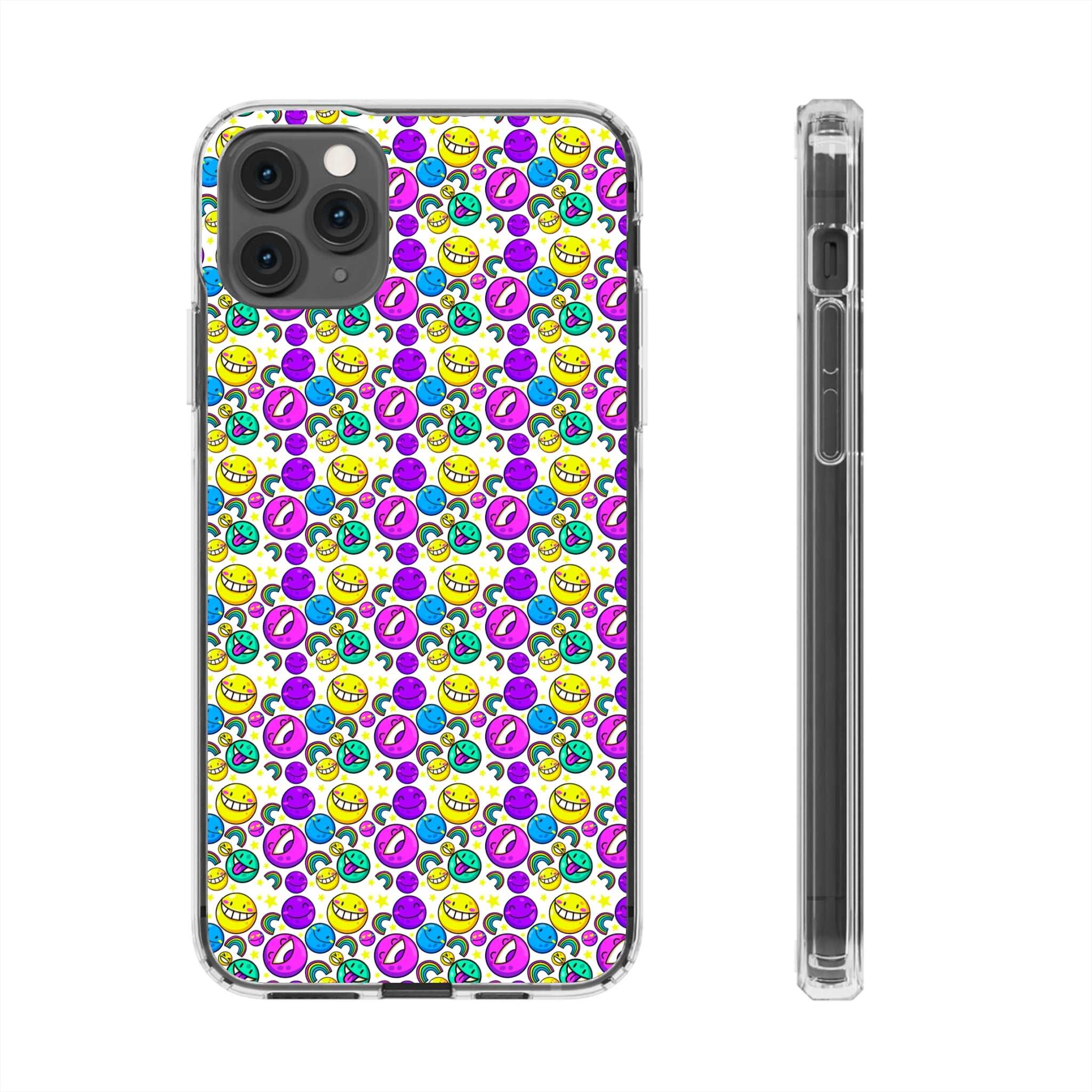 Colourful Emoticons - iPhone Clear Cases iPhone 11 Pro Max Without gift packaging - phone cases