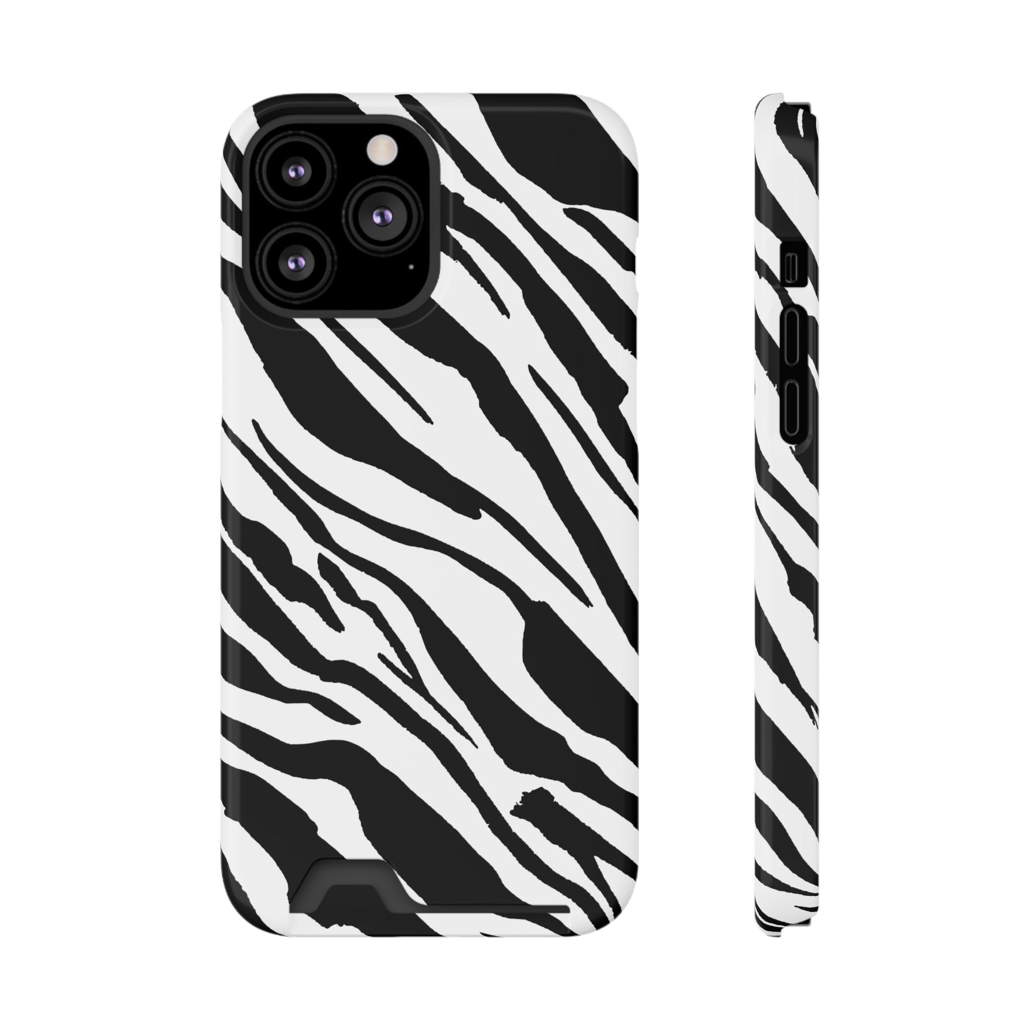 Zebra Black Wait - Card Holder Cases iPhone 13 Pro Max Glossy With gift packaging - phone cases