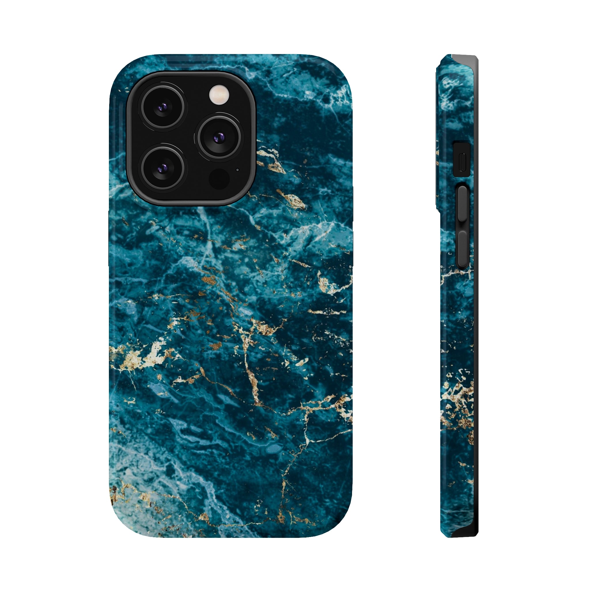 Liquid Blue marble - MagSafe Cases iPhone 14 Pro Glossy - phone cases