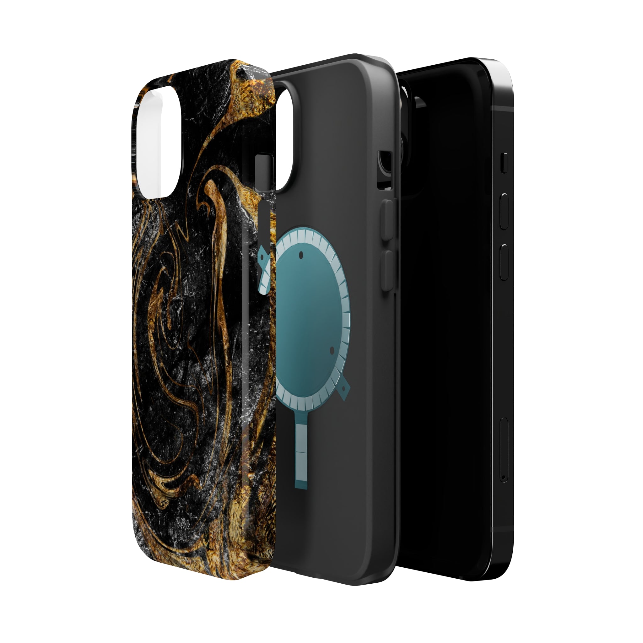 Golden Liquid Marble - MagSafe Cases - phone cases