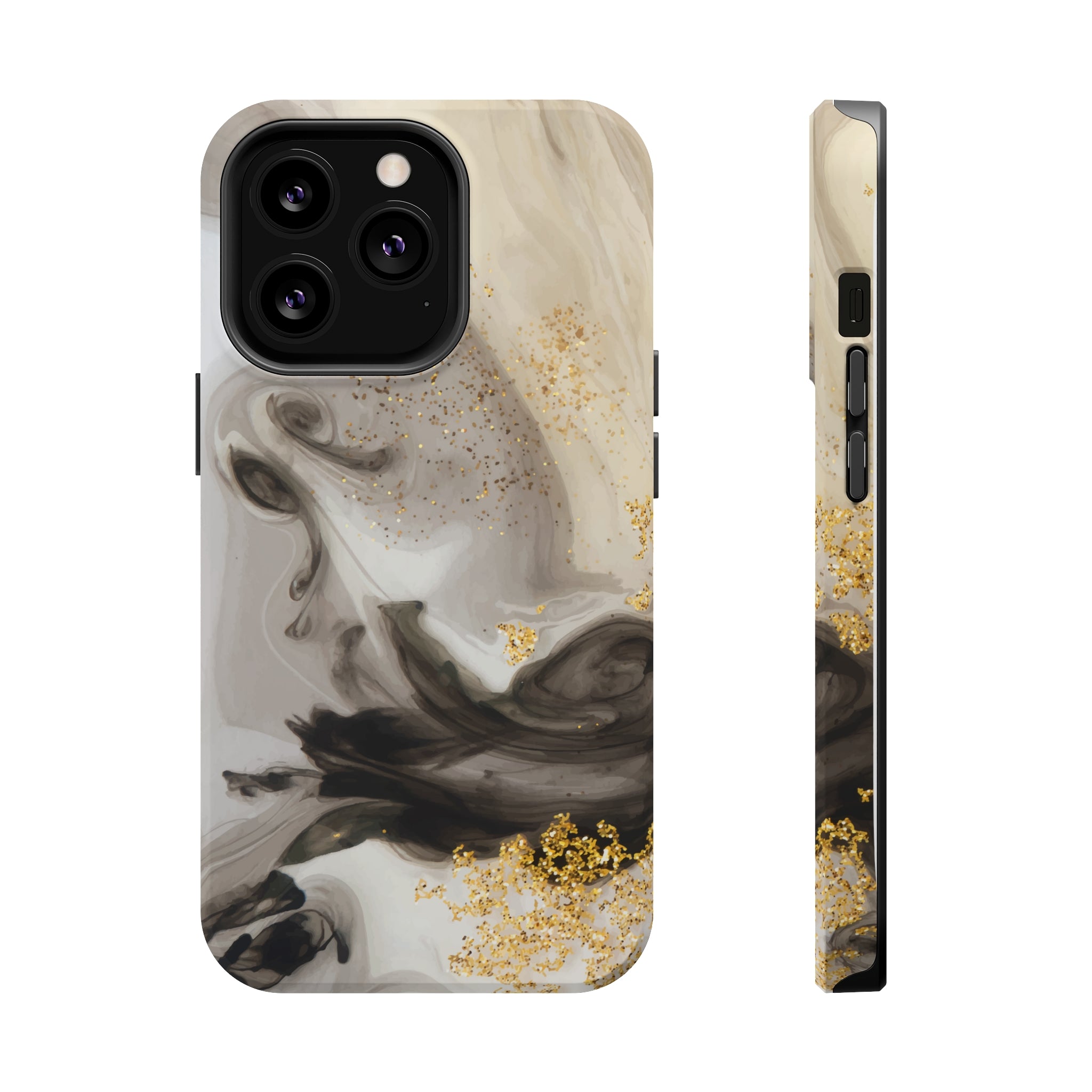 Gold Glitter - MagSafe Cases iPhone 13 Pro Matte - phone cases