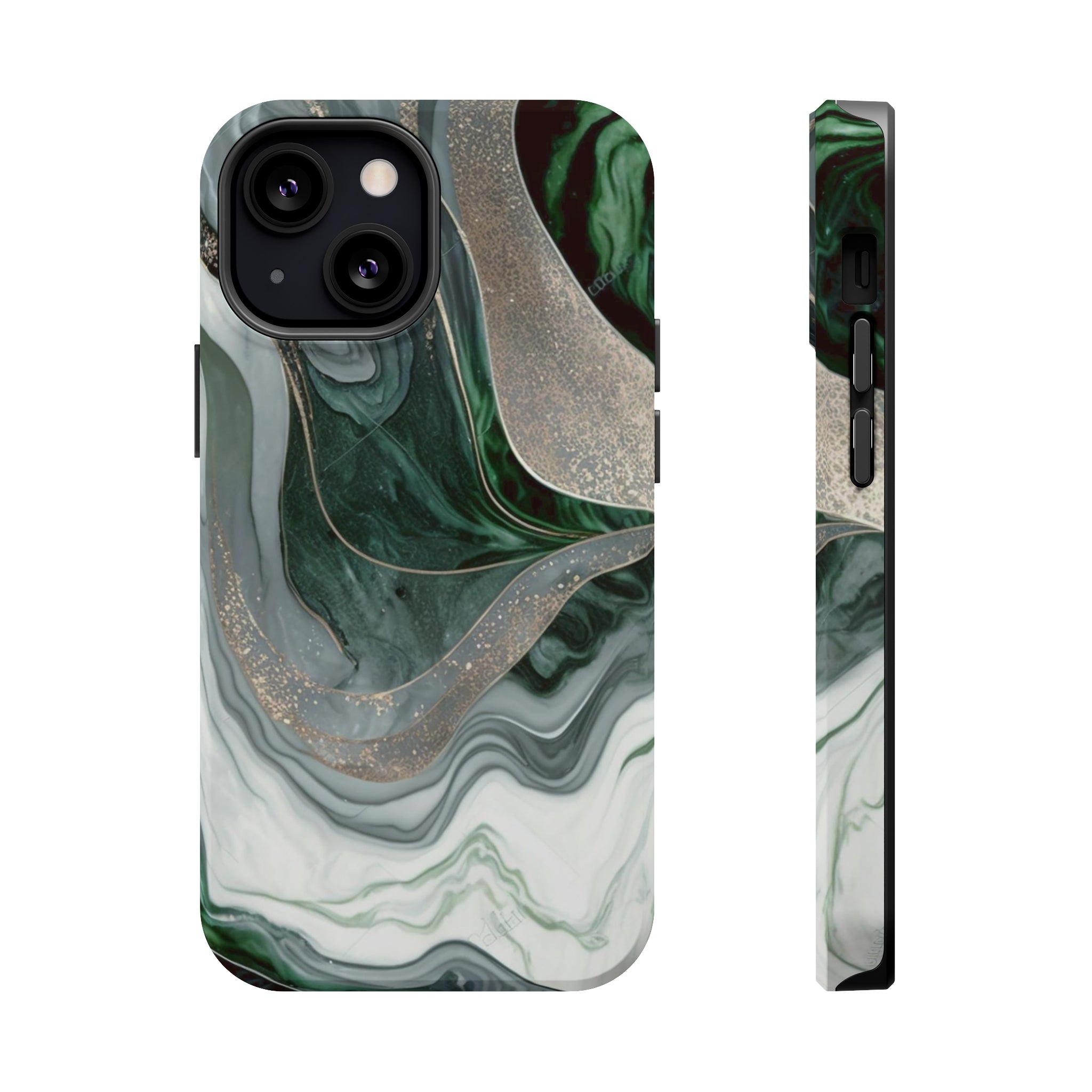 Green Marble - MagSafe Cases iPhone 13 Mini Matte - phone cases