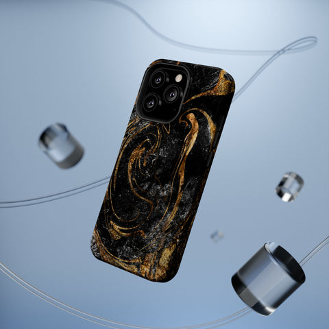 Golden Liquid Marble - MagSafe Cases - phone cases