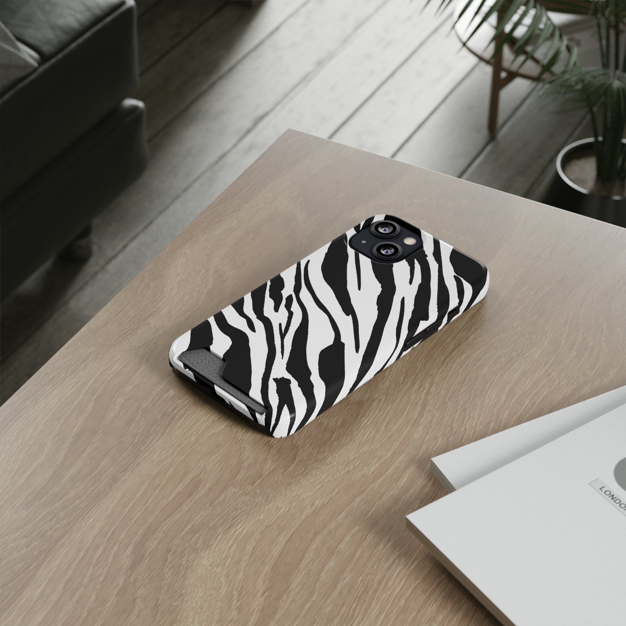 Zebra Black Wait - Card Holder Cases - phone cases