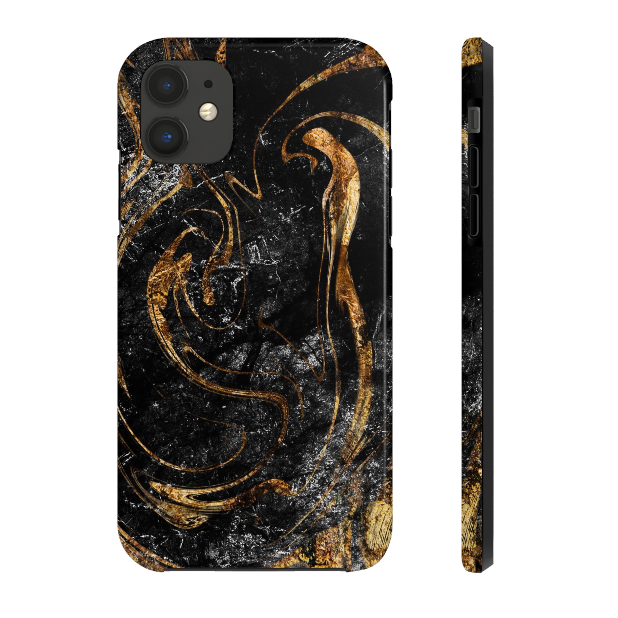 Golden Liquid Marble - iPhone Tough Cases iPhone 11 - phone cases