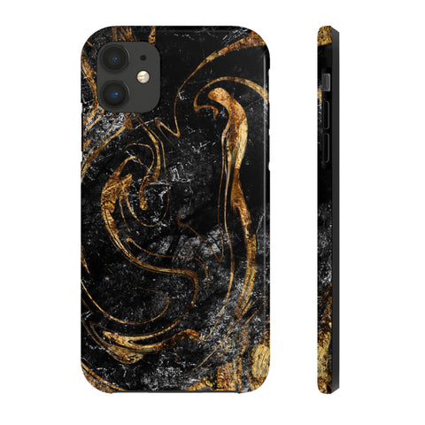 Golden Liquid Marble - iPhone Tough Cases iPhone 11 - phone cases