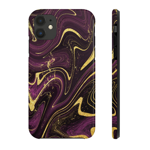 Golden liquid marble - iPhone Tough Cases iPhone 11 - phone cases