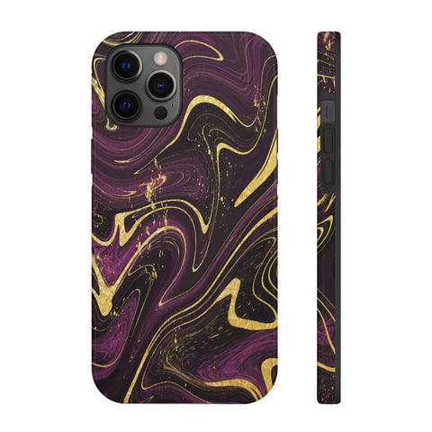 Golden liquid marble - iPhone Tough Cases iPhone 12 Pro Max - phone cases