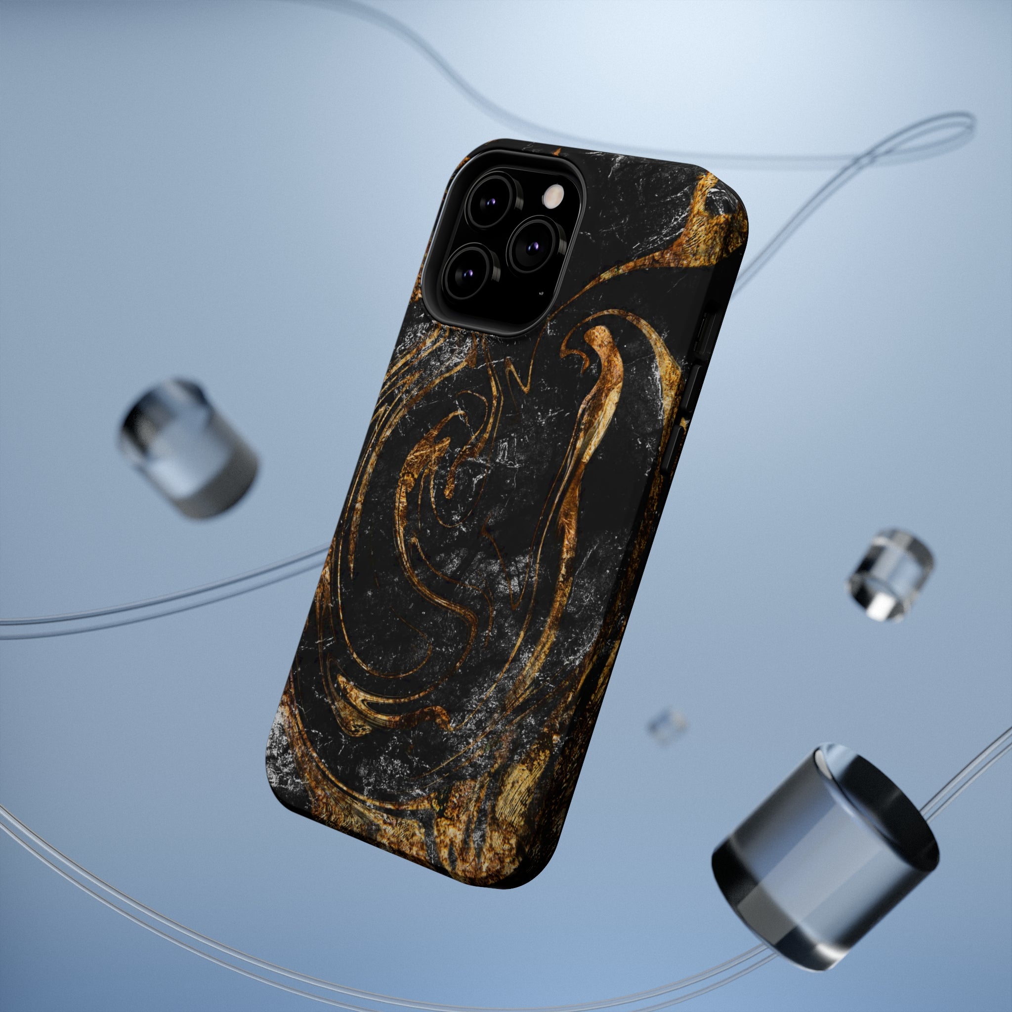 Golden Liquid Marble - MagSafe Cases - phone cases