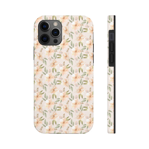 Pink Floral - iPhone Tough Cases iPhone 12 Pro - phone cases