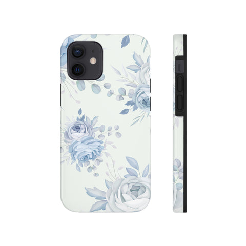 Classic Blue Floral - iPhone Tough Cases iPhone 12 Mini - phone cases