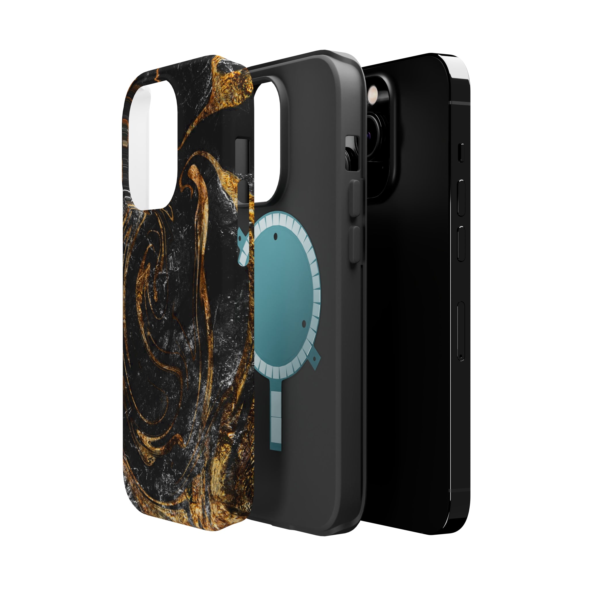 Golden Liquid Marble - MagSafe Cases - phone cases