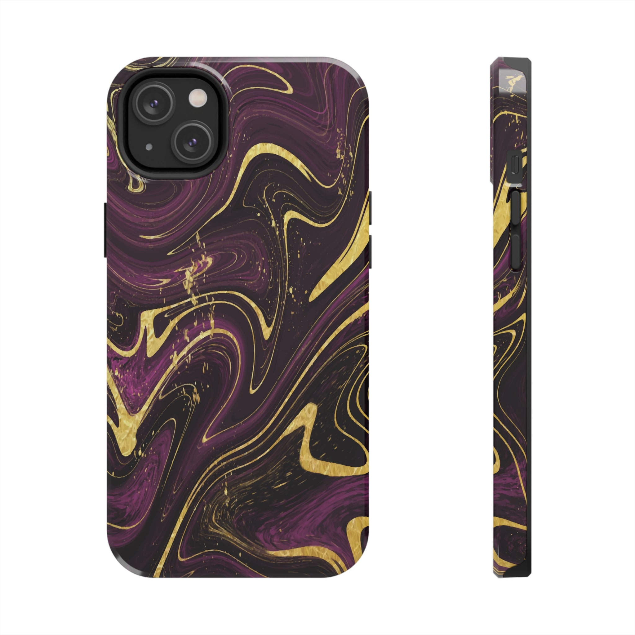 Golden liquid marble - iPhone Tough Cases iPhone 14 Plus - phone cases