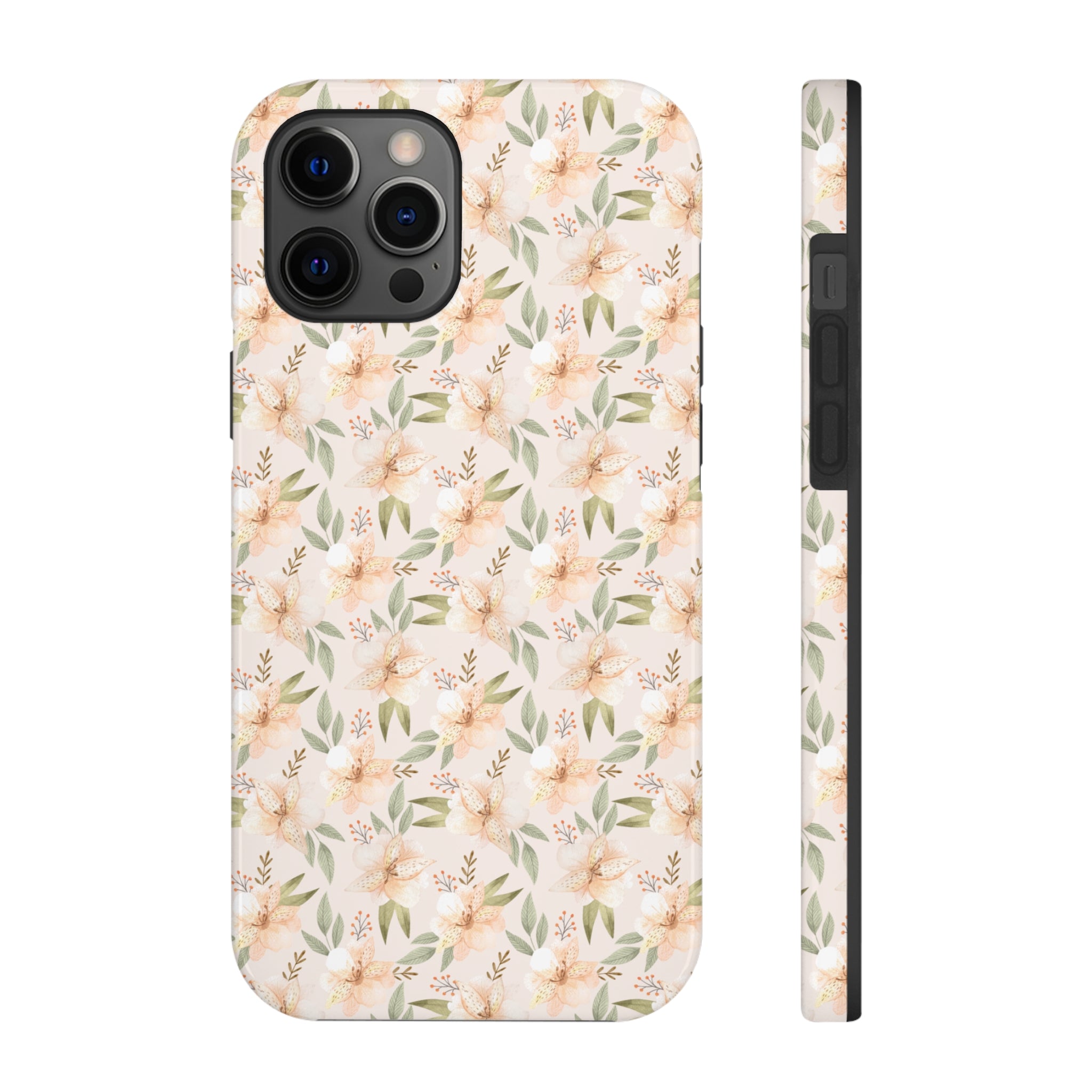 Pink Floral - iPhone Tough Cases iPhone 12 Pro Max - phone cases