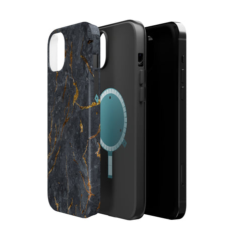 Black Golden Marble - MagSafe Cases - phone cases