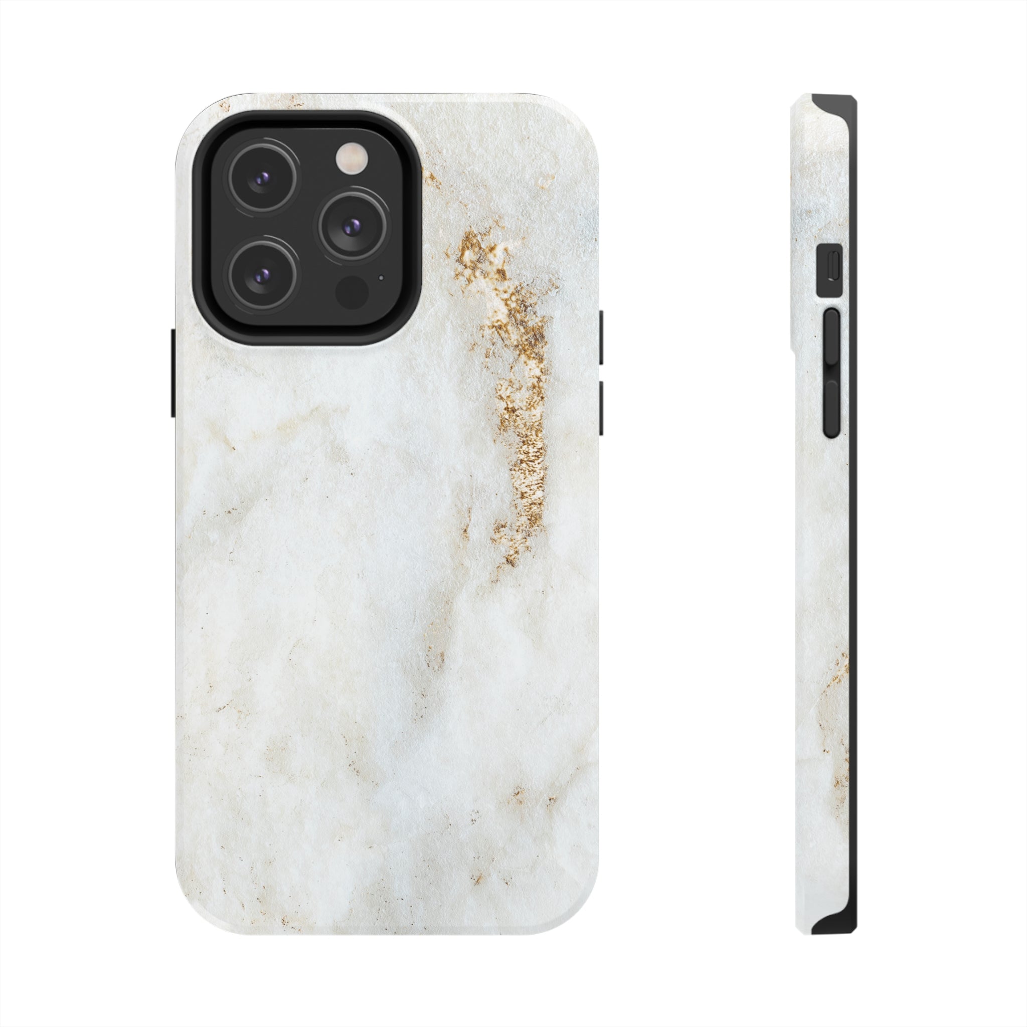 White Golden Marble - iPhone Tough Cases iPhone 14 Pro Max - phone cases