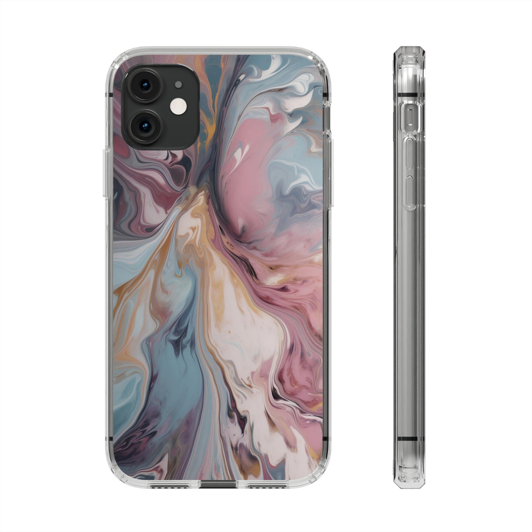 Liquid colored marble - iPhone Clear Cases iPhone 11 Without gift packaging - phone cases