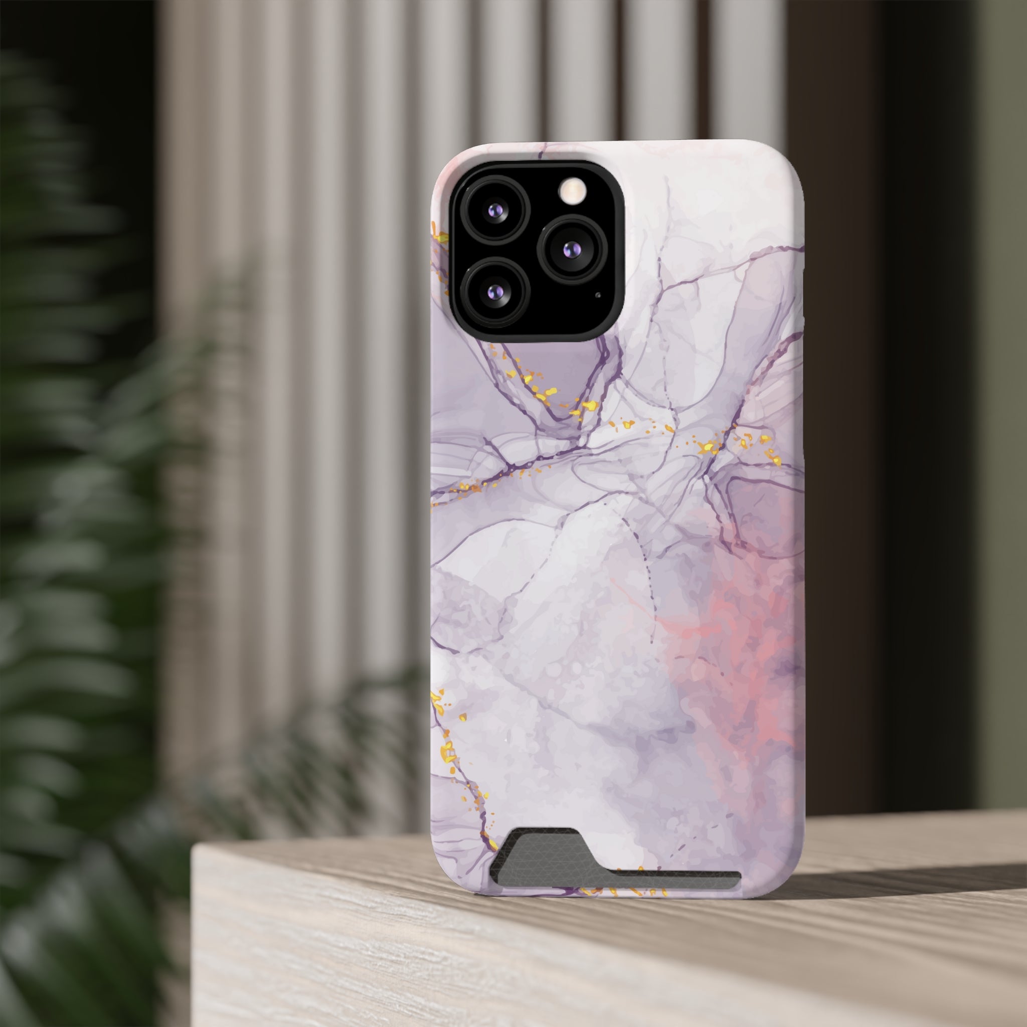 White Liquid Marble - Card Holder Cases - phone cases