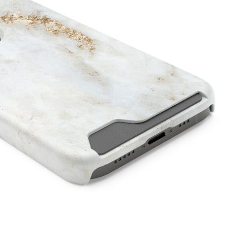 White Golden Marble - Card Holder Cases - phone cases