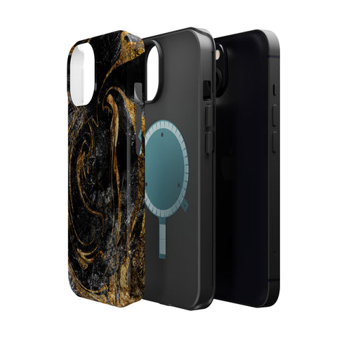 Golden Liquid Marble - MagSafe Cases - phone cases