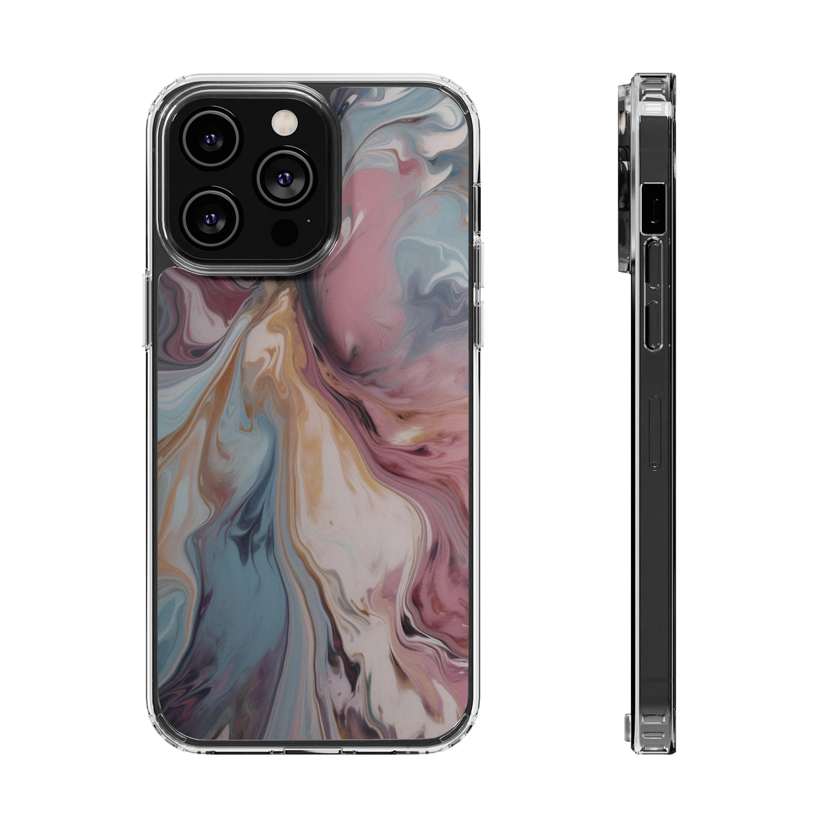 Liquid colored marble - iPhone Clear Cases iPhone 14 Pro Max Without gift packaging - phone cases