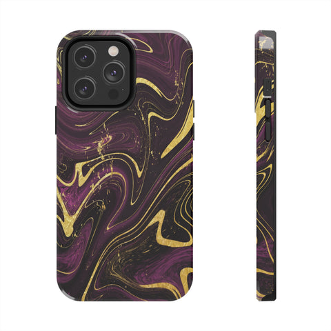 Golden liquid marble - iPhone Tough Cases iPhone 14 Pro Max - phone cases