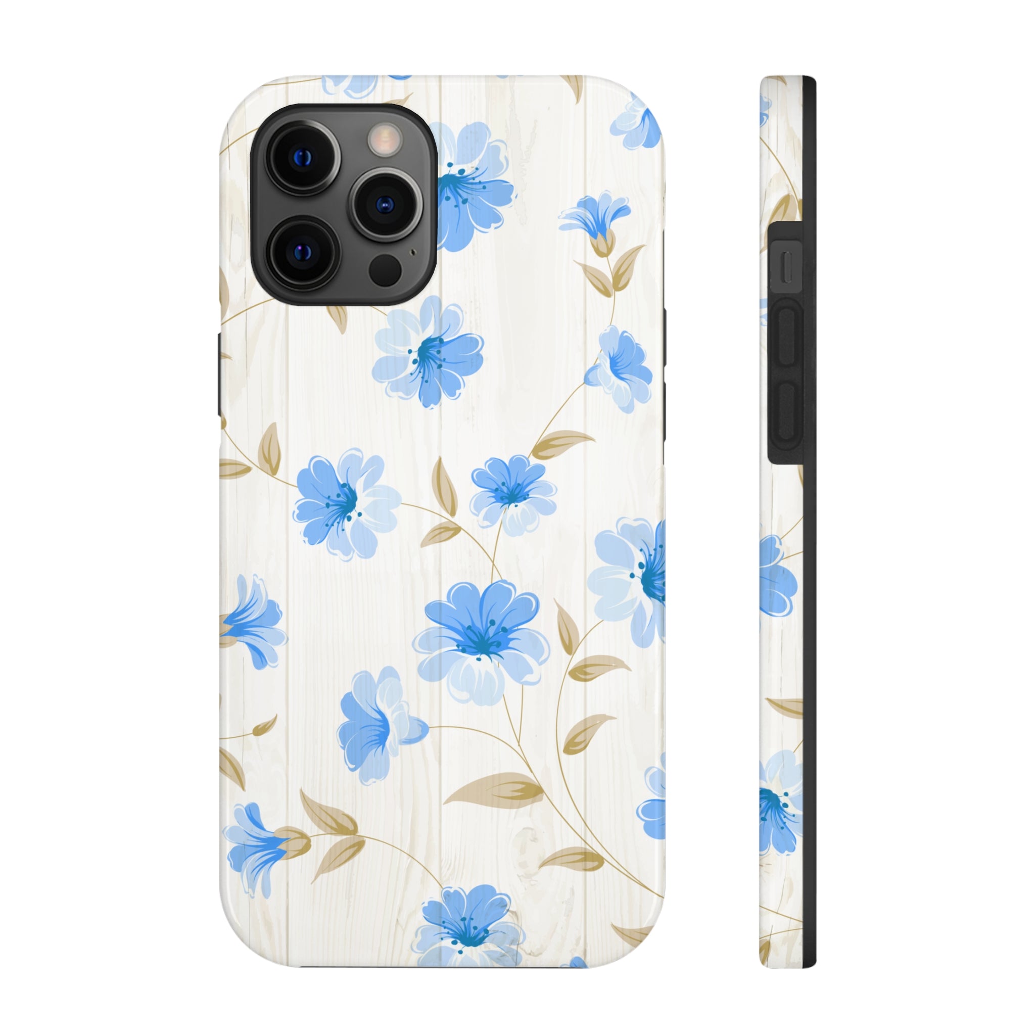 Blue Floral - iPhone Tough Cases iPhone 12 Pro Max - phone cases