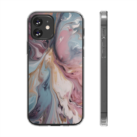 Liquid colored marble - iPhone Clear Cases iPhone 12 Without gift packaging - phone cases