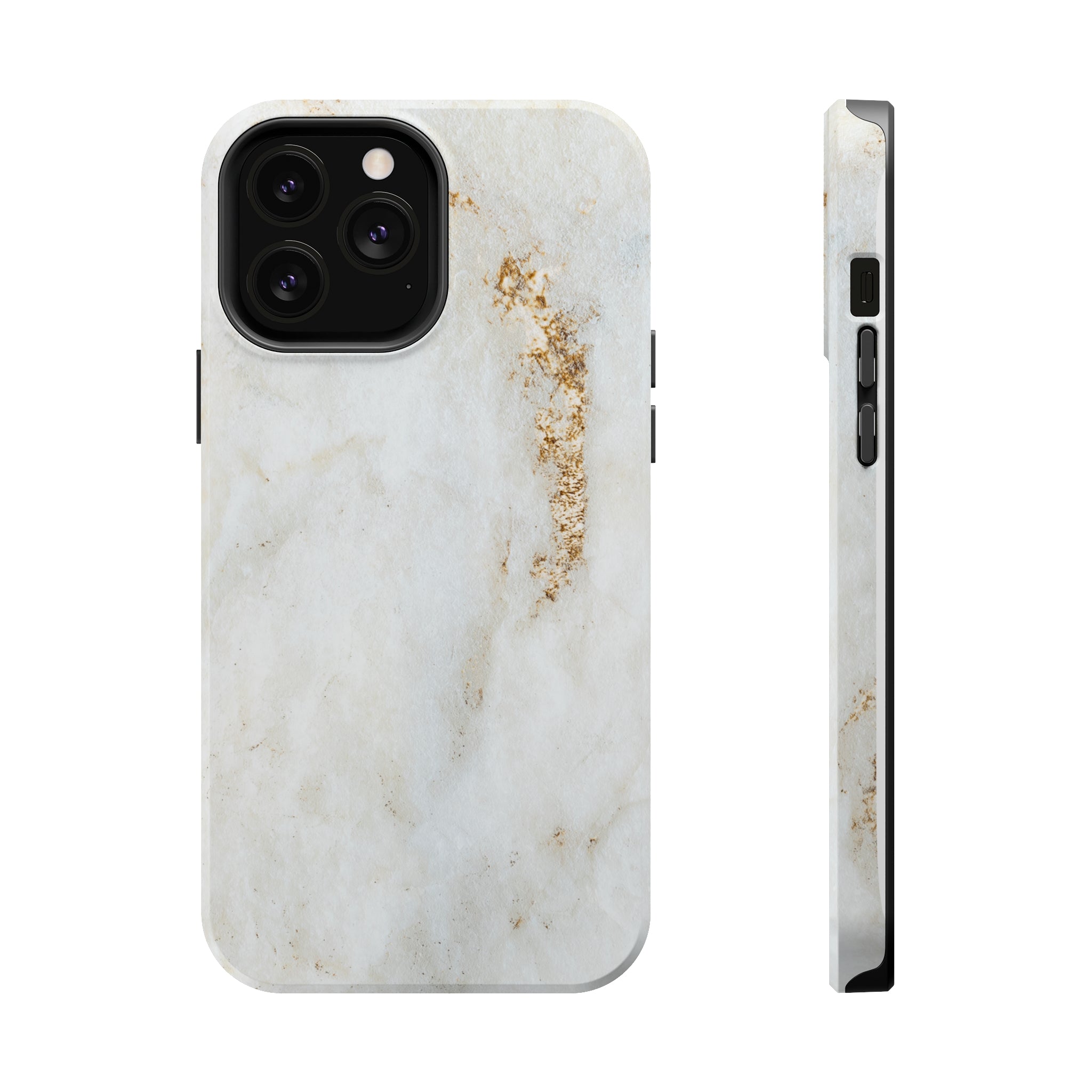 White Golden Marble - MagSafe Cases iPhone 13 Pro Max Glossy - phone cases