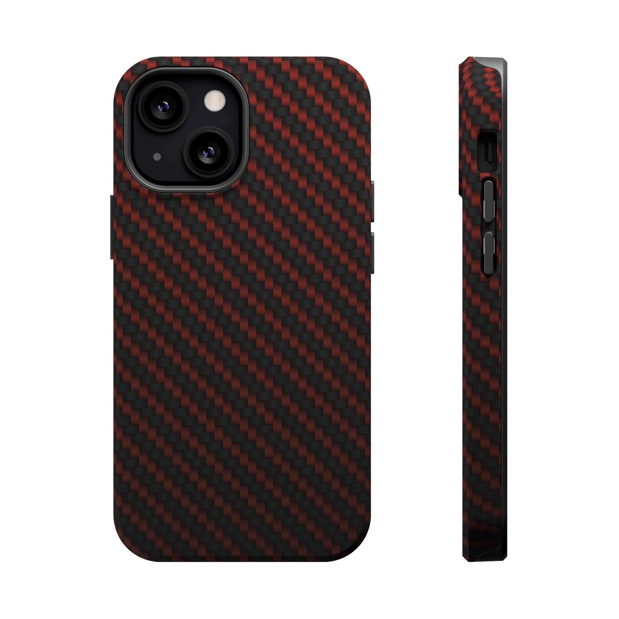 Red carbon fiber - MagSafe Cases iPhone 13 Mini Matte - phone cases