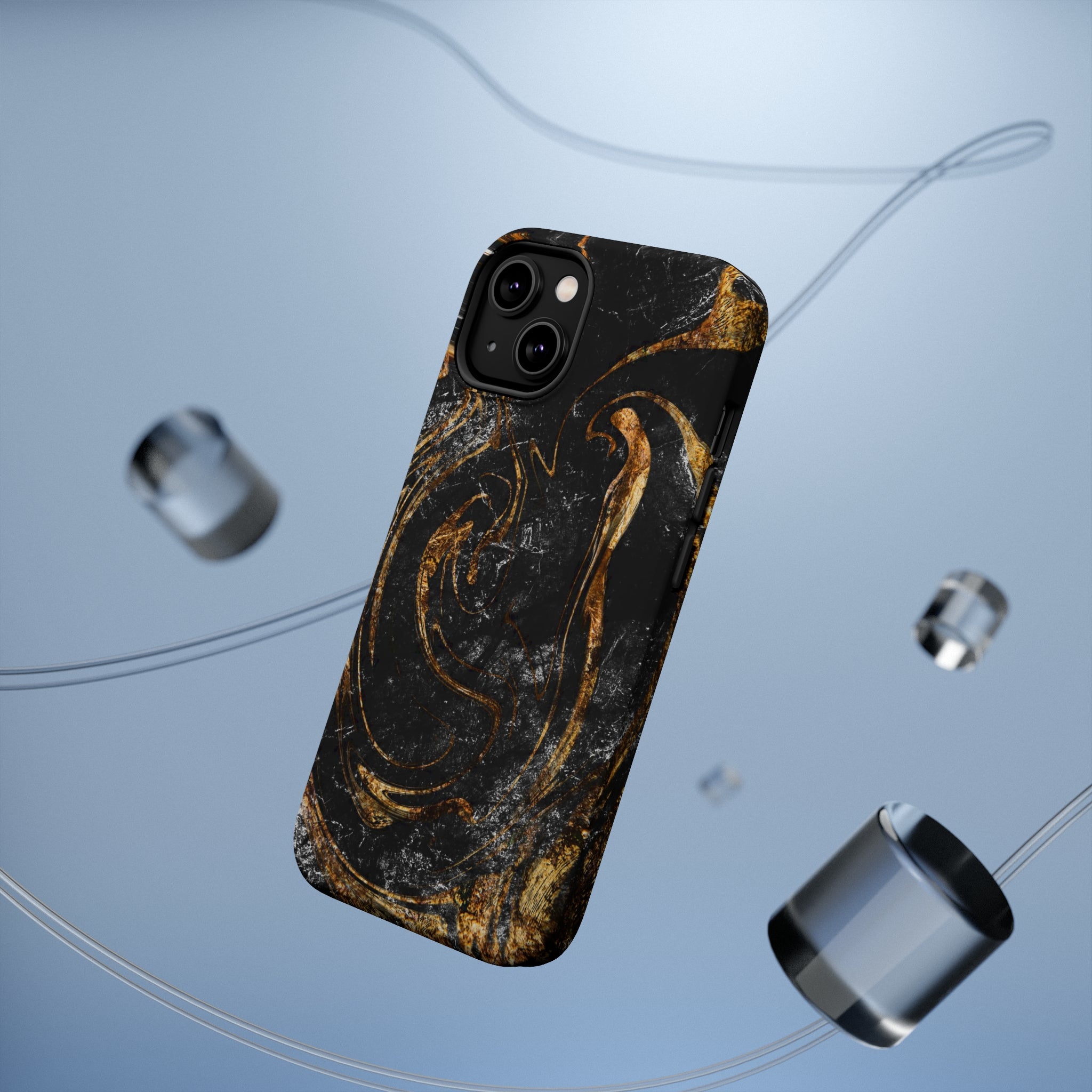 Golden Liquid Marble - MagSafe Cases - phone cases