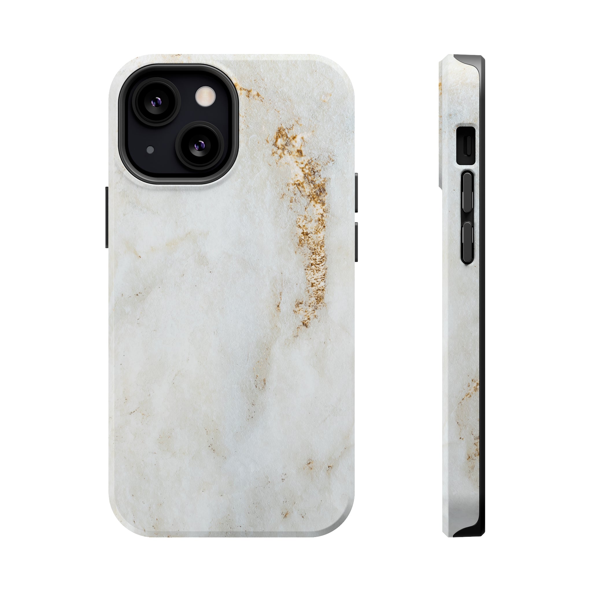 White Golden Marble - MagSafe Cases iPhone 13 Mini Glossy - phone cases