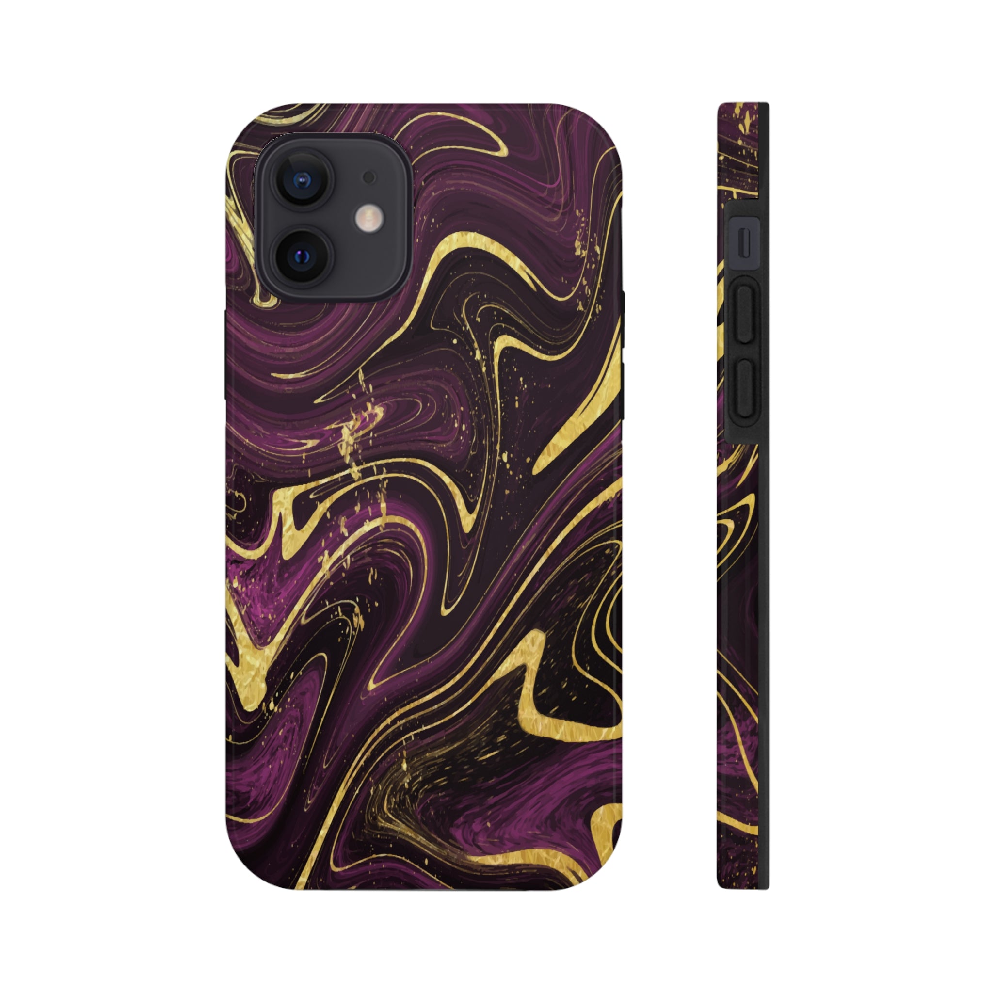 Golden liquid marble - iPhone Tough Cases iPhone 12 - phone cases