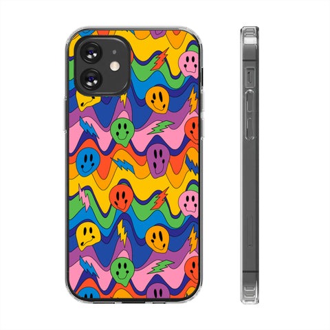 Groovy Smiley - iPhone Clear Cases iPhone 12 Without gift packaging - phone cases