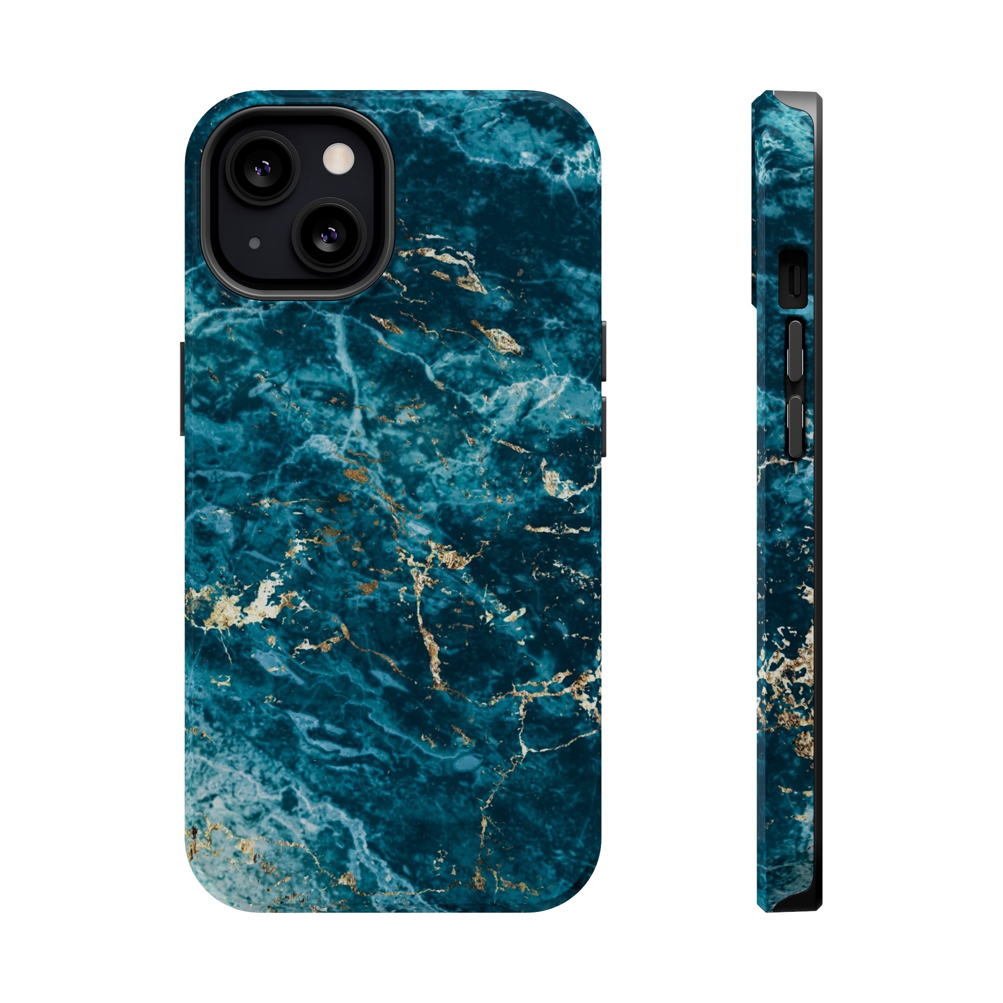 Liquid Blue marble - MagSafe Cases iPhone 13 Glossy - phone cases