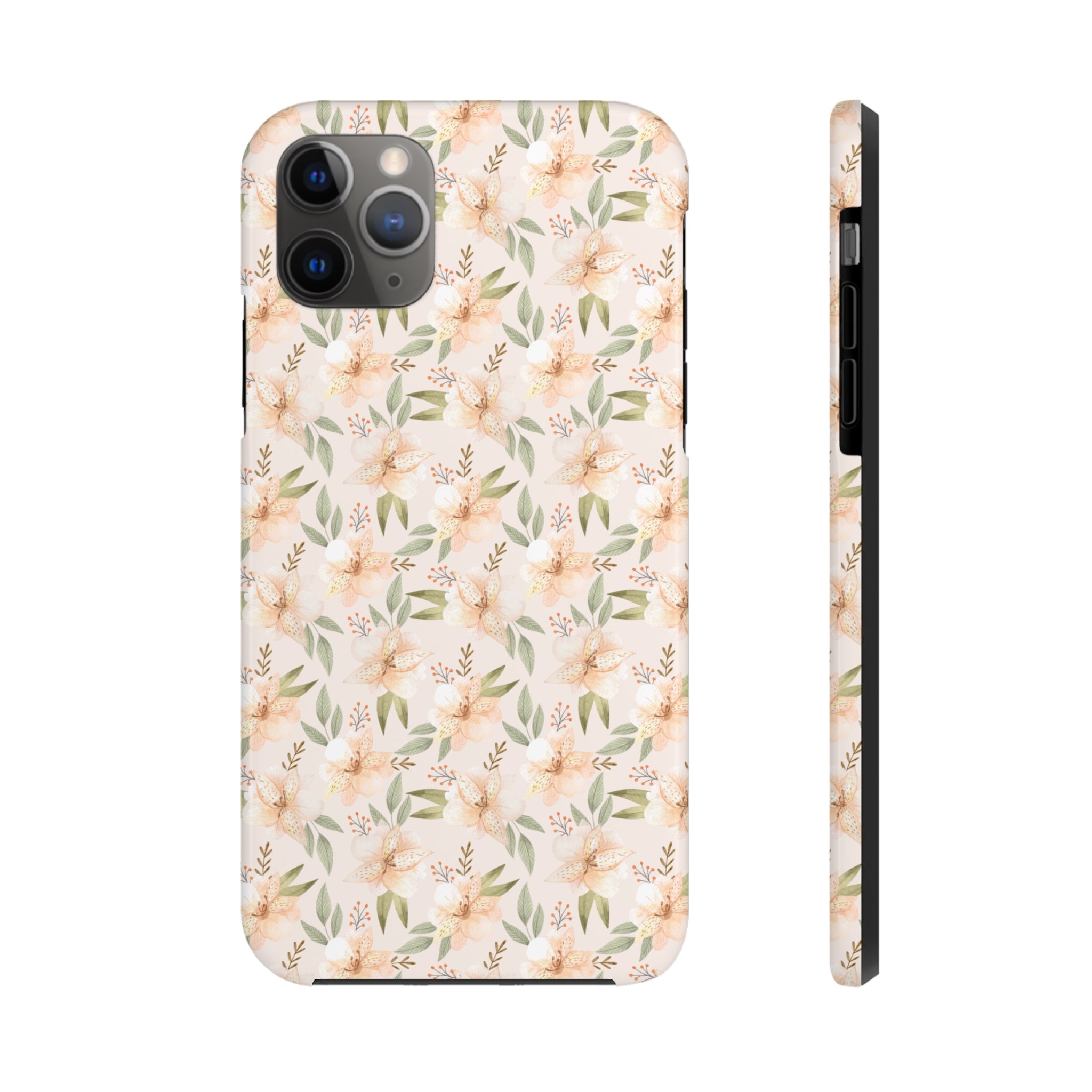 Pink Floral - iPhone Tough Cases iPhone 11 Pro Max - phone cases