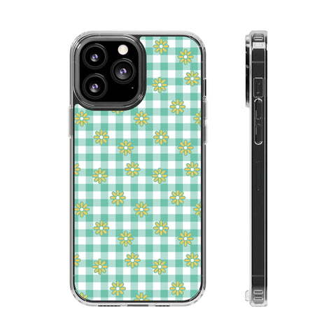 Checkerboard Flower - iPhone Clear Cases iPhone 13 Pro Max Without gift packaging - phone cases