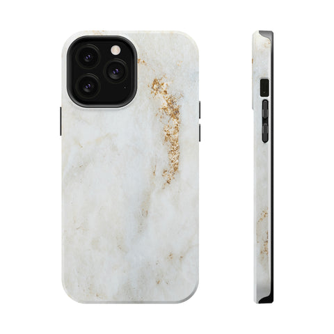 White Golden Marble - MagSafe Cases iPhone 13 Pro Max Matte - phone cases