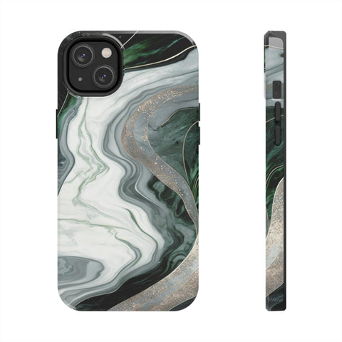 Green Marble - iPhone Tough Cases iPhone 14 Plus - phone cases