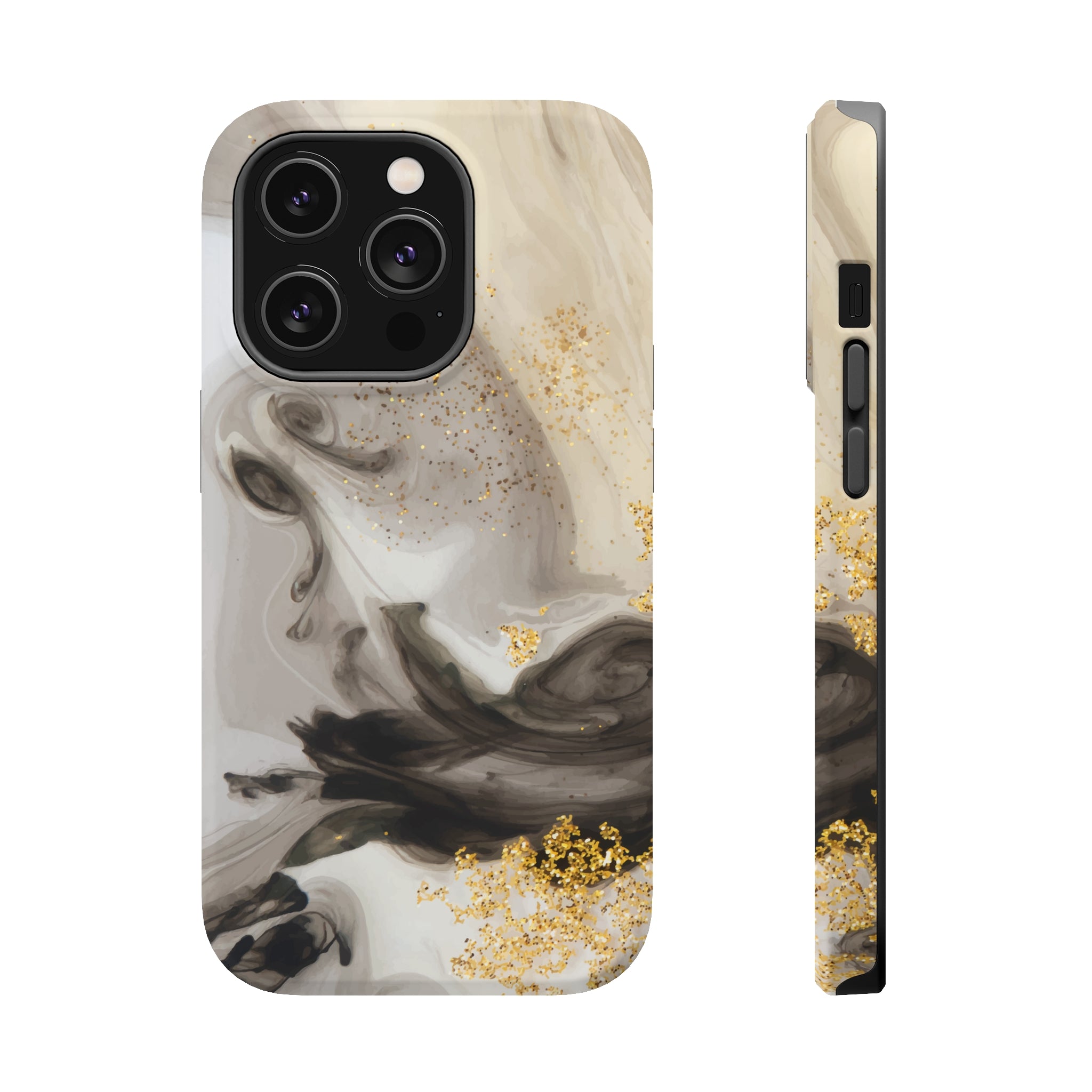 Gold Glitter - MagSafe Cases iPhone 14 Pro Matte - phone cases