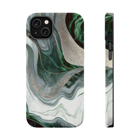 Green Marble - MagSafe Cases iPhone 14 Plus Matte - phone cases