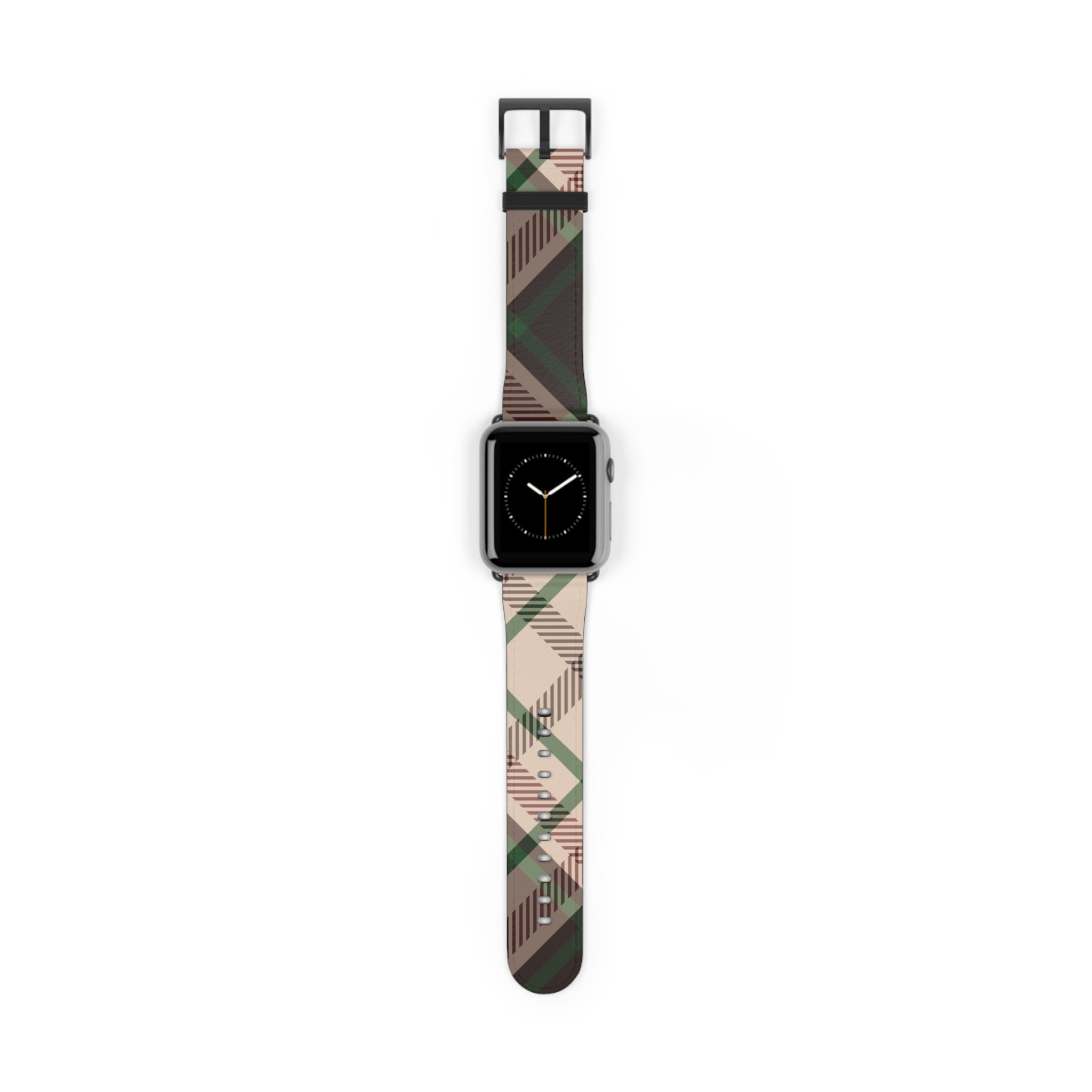 Apple Watch Band - 100% Faux Leather 42 - 45 mm Black Matte - phone cases