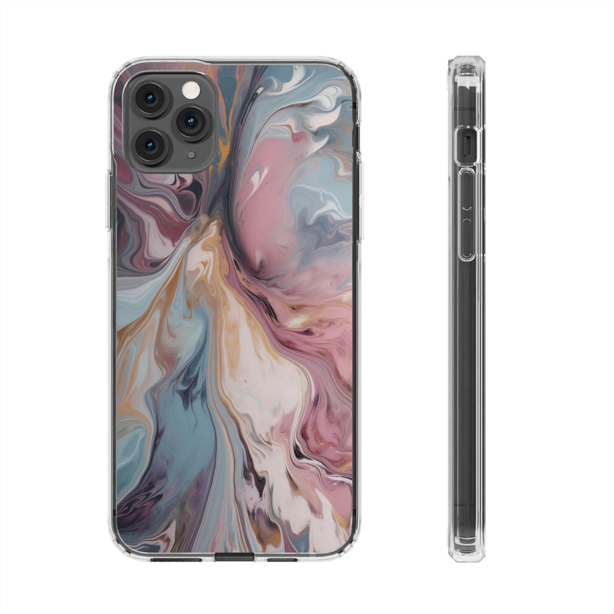 Liquid colored marble - iPhone Clear Cases iPhone 11 Pro Max Without gift packaging - phone cases