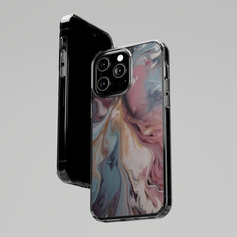 Liquid colored marble - iPhone Clear Cases - phone cases