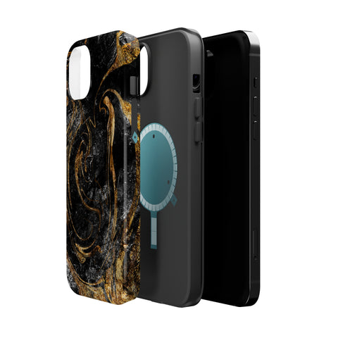 Golden Liquid Marble - MagSafe Cases - phone cases