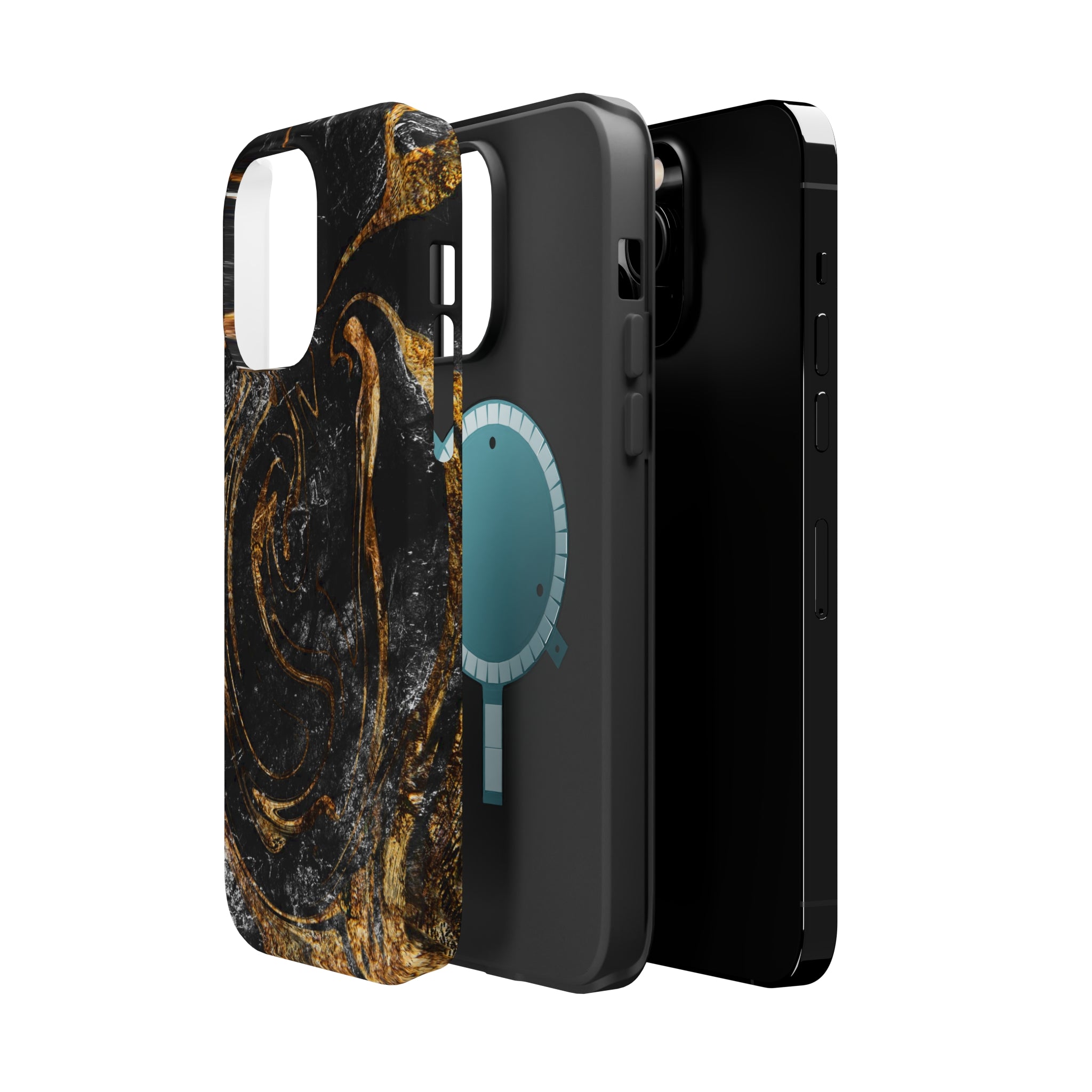 Golden Liquid Marble - MagSafe Cases - phone cases