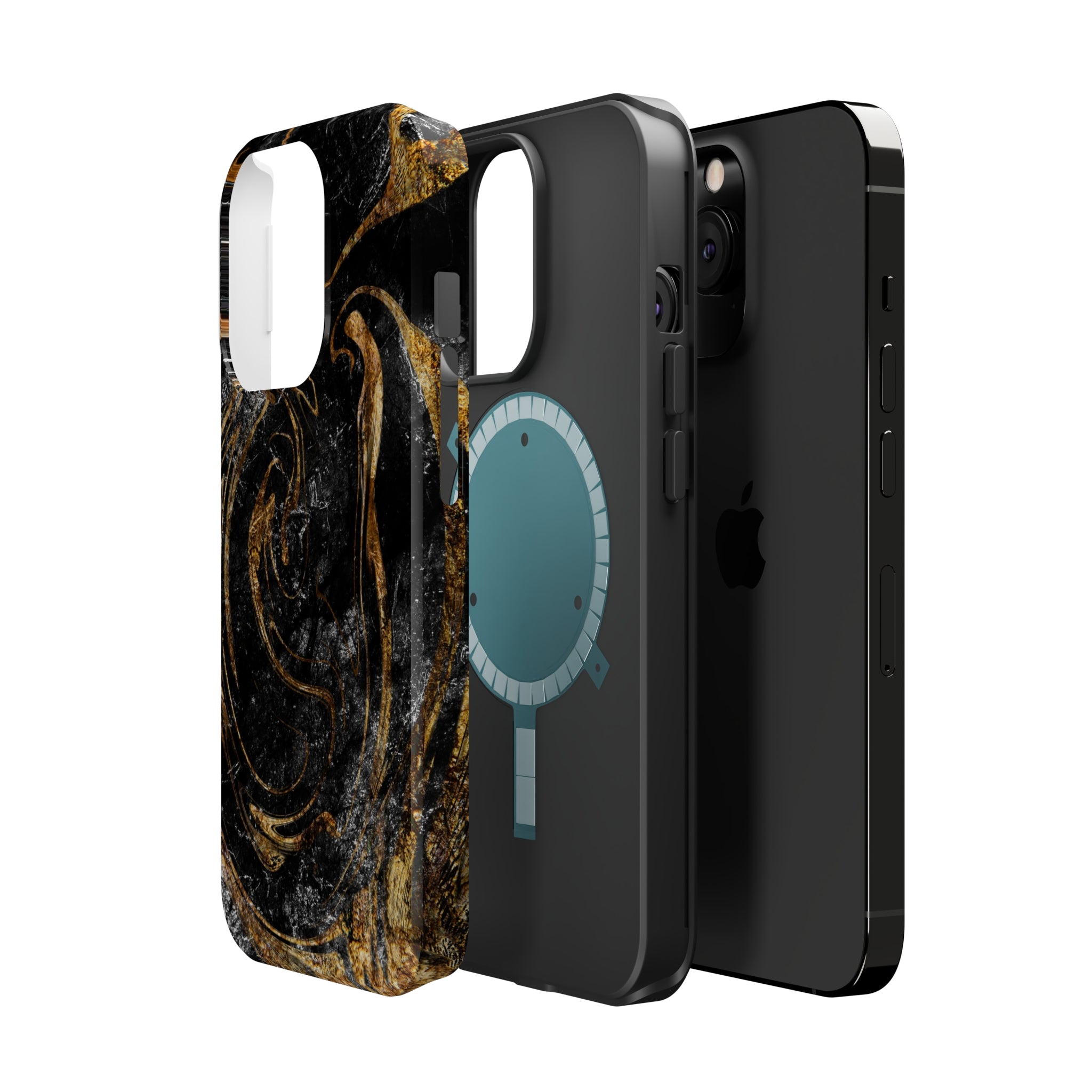 Golden Liquid Marble - MagSafe Cases - phone cases